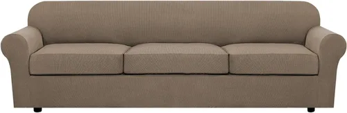 Miniatura 25 de H.VERSAILTEX - 3 fundas de sofá elásticas para 2 cojines de sofá. Fundas para muebles de sala de estar (funda base más 2 fundas de cojín de asiento)
