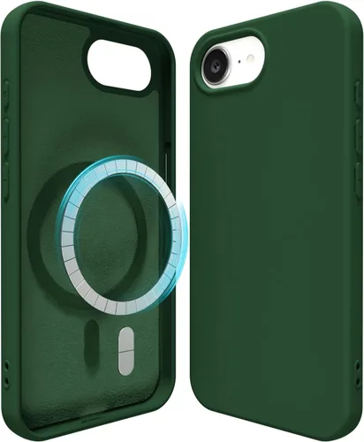 Miniatura 63 de oakxco Funda de silicona para iPhone 12 Pro Max, magnética, compatible con carga inalámbrica Magsafe, cubierta protectora de goma suave y delgada