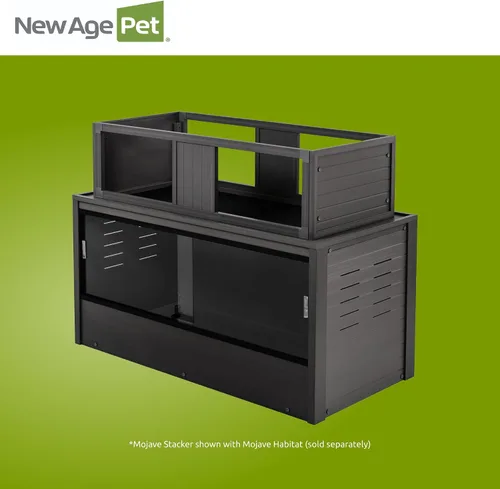 Miniatura 6 de New Age Pet ECOFLEX - Apilador Mojave grande negro para hábitats de reptiles 10 años de garantía limitada del fabricante Diseño apilable, se