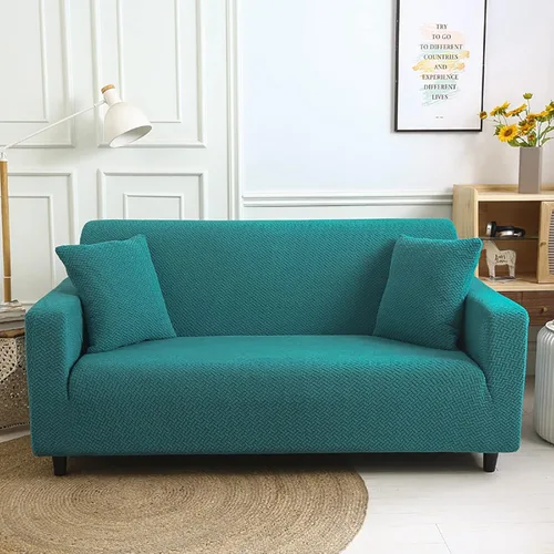 Miniatura 12 de Funda elástica para sillón, funda de sillón gruesa y elástica de tela jacquard, protector de muebles de color sólido, funda de sofá para niños