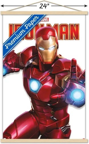 Miniatura 3 de Trends International Marvel Comics - Póster de la serie Iron Man con marco magnético