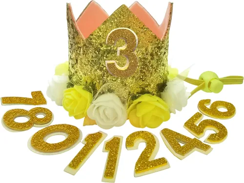 Miniatura 5 de Sombrero de cumpleaños para perro, corona ajustable reutilizable para perros, gatos, cachorros, gatitos, fiesta de cumpleaños con números