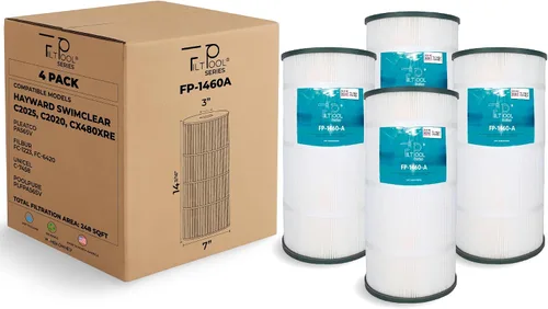 FP-1460A - Filtro de piscina de repuesto para Hayward CX480XRE, C2025, C2020, plisado PA56SV, Filbur FC-1223, FC-6420, Unicel C-7458 y PLFPA56SV -