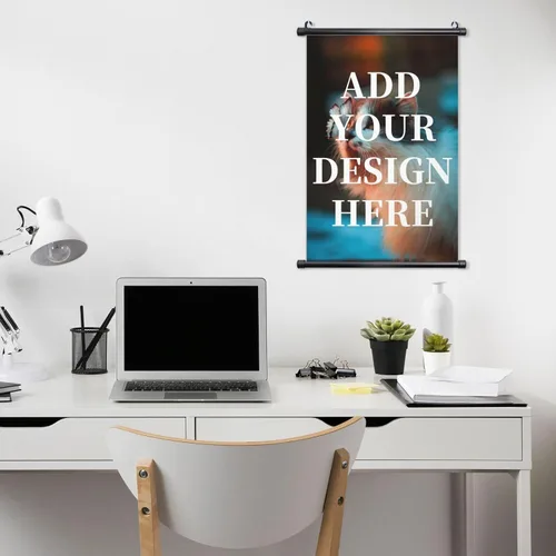 Miniatura 7 de QXYIYBU Póster colgante personalizado, diseño personalizado de tu propia foto, logotipo, texto, arte de pared, marco de madera ajustable, póster