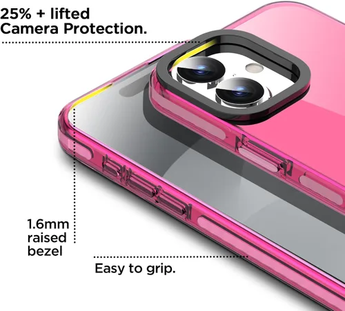Miniatura 300 de AICase Funda protectora para iPhone 16 compatible con iPhone 16, delgada, ligera, transparente [no amarillenta] Diseño vibrante