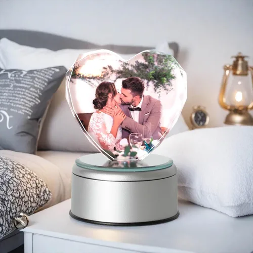 Miniatura 7 de Marco de fotos de cristal 3D personalizado, marco de fotos de cristal con impresión UV personalizado con tu propia foto, regalos personalizados