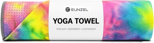 Miniatura 18 de Toalla de yoga Eunzel, toalla para esterilla de yoga caliente con puntos de agarre absorbentes de sudor, antideslizante para yoga caliente, pilates