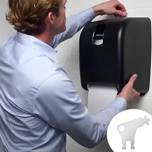 Miniatura 4 de 24 unidades de llaves dispensadoras de toallas de papel, llave universal de repuesto compatible con dispensadores de papel higiénico y papel