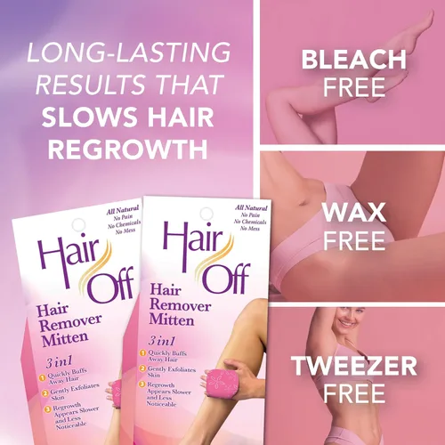 Miniatura 4 de Manoplas removedoras de pelo, totalmente natural, sin dolor y sin productos químicos, depilación de cuerpo completo, retarda y disminuye el nuevo