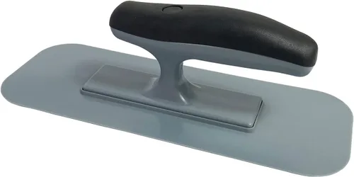 Hanroy Llana de plástico con mango negro cómodo, incluye llanas de acabado de 8,9 x 24,1 cm, montaje ligero, extremo redondo, adecuada para raspar,