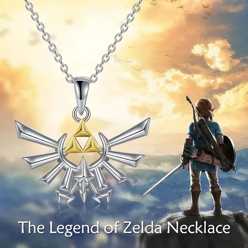 Miniatura 5 de YFN Zelda NecklaceAbalone Shell Zelda Necklace Sterling Silver Anime Jewelry Zelda Jewelry Gifts for Men Women Boys