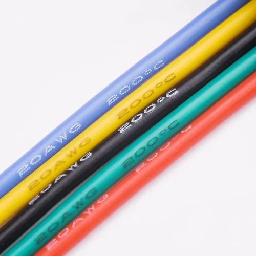 Miniatura 3 de Cable eléctrico de 20AWG, cables de silicona flexibles, cable trenzado de cobre estañado calibre 20, diámetro exterior: 1,8 mm, 5 colores, 19,6