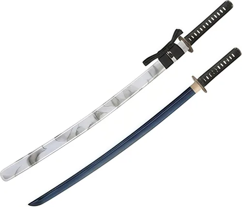 Miniatura 9 de Katana Sword, Handmade Samurai Sword 9260 Spring Steel - Plum Blossom Design, Full Tang & Clay Tempered - Ideal for Training, Practice, Collection &