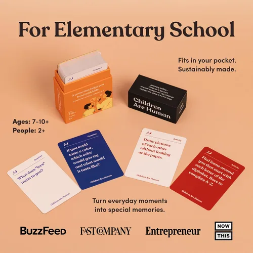 Miniatura 2 de Niños son humanos 140 tarjetas de conversación para ayudar a crear vínculos con los niños Juego de cartas para niños de escuela primaria