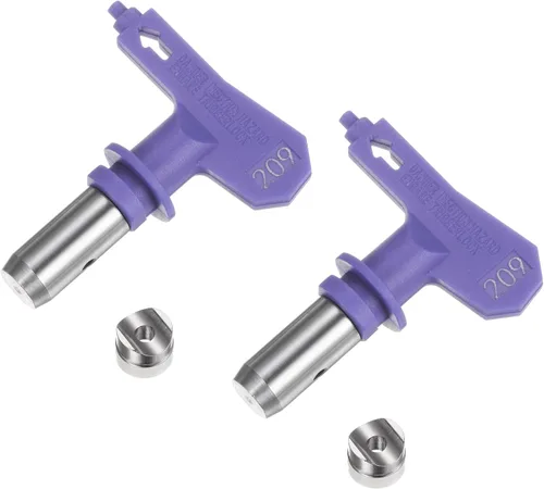 Miniatura 17 de uxcell 2 puntas de pulverización reversibles para pulverizador sin aire, 109 puntas de boquilla de pulverización de pintura, piezas de máquina