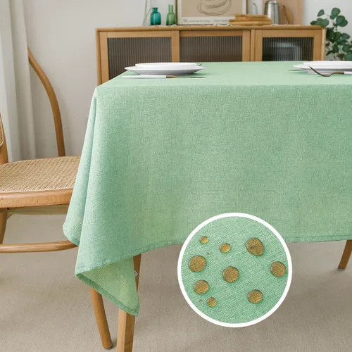 Miniatura 23 de NLMUVW Mantel de Lino Marrón para Mesas Redondas, Mantel Pequeño Color Chocolate, Cubierta de Mesa Estilo Granja para Cocina, Comedor, Café, 36