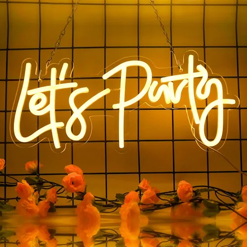 Miniatura 7 de Aslanka Letrero de neón de feliz cumpleaños, letreros de neón LED para decoración de fiestas, letrero de luz de neón HBD alimentado por USB
