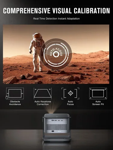 Miniatura 7 de 【2200ANSI y aplicación con licencia oficial】Proyector inteligente 4K con WiFi y Bluetooth, VISSPL 3D Dolby Audio y enfoque automático, proyector