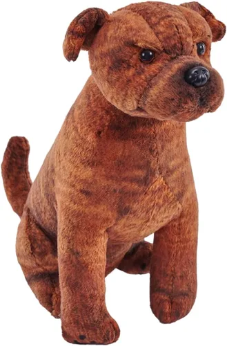 Wild Republic Rescue Dog, Staffordshire Bull Terrier, animal de peluche, con sonido, 5.5 pulgadas, regalo para niños, juguete de peluche, botellas