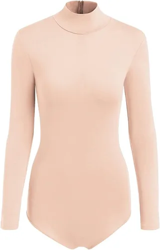 Miniatura 7 de Leotardo de cuello alto, manga larga, elastano, entrenamiento, fitness, body para mujer