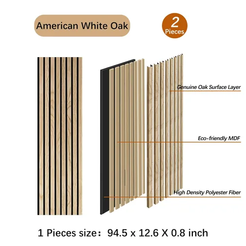 Miniatura 2 de Paneles de pared 3D para decoración de paredes interiores, paquete de 2 paneles de madera para pared, paneles acústicos de chapa de madera auténtica