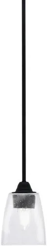 Miniatura 122 de Toltec Lighting Paramount - Mini colgante de 1 luz en acabado negro mate con cristal de arte perla de 7 pulgadas y estilo negro