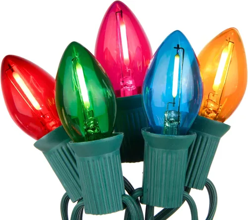 Miniatura 12 de C7 Luces de Navidad para Exteriores 25 Pies Luces de Cadena LED de Navidad con 27 Bombillas LED Multicolor (2 de Repuesto), Luces de Cadena