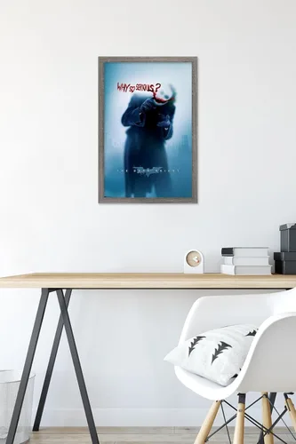 Miniatura 6 de Trends International DC Comics - Póster de pared de The Dark Knight - The Joker - Why So Serious, 14.725 x 22.375 pulgadas, versión enmarcada
