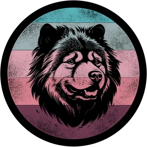 Miniatura 3 de Retro Vintage Design Chow Chow Dog PopSockets Standard PopGrip