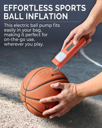 Miniatura 2 de ETENWOLF P200 Electric Ball Pump 2000mAh Sports Air Pump with Digital Pressure Gauge, Fast Inflation & Deflation for Basketball Soccer Volleyball