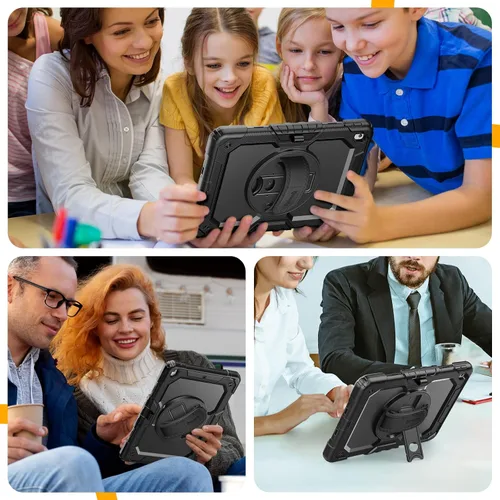 Miniatura 5 de Timecity - Funda para iPad de 9ª/8ª/7ª generación, de 10.2 pulgadas, funda protectora resistente con protector de pantalla, soporte giratorio