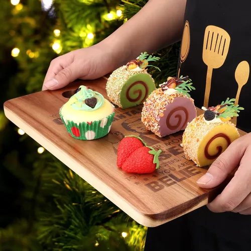 Miniatura 2 de Regalo para mamá de hija e hijo, decoración de madera de queso, tablas únicas de Navidad, Día de la Madre, regalos de cumpleaños, para mamá, tabla