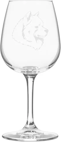 Miniatura 65 de Copa de vino de 12.75 onzas con diseño de perro grabado