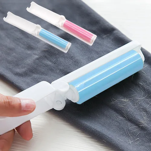 Miniatura 6 de Paquete de 2 rodillos removedores de pelo portátiles, plegables, reutilizables, para alfombras, sábanas y peines 2mix(1rojo+1azul)