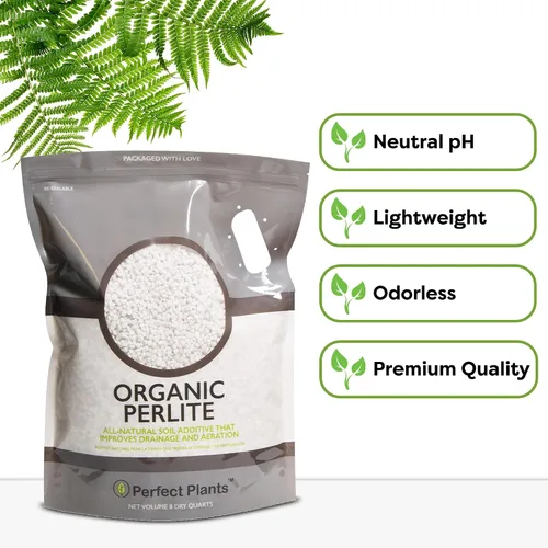 Miniatura 4 de Perlita Orgánica de Perfect Plants — 4 cuartos. Aditivo Natural para Tierra de Plantas de Interior y Exterior en Contenedores — Drenaje Mejorado