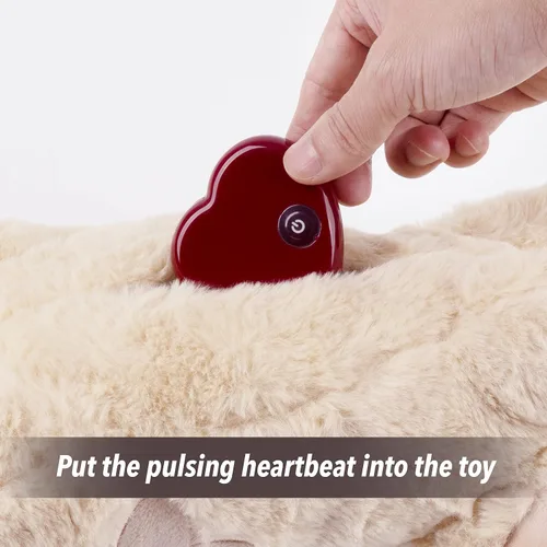 Miniatura 3 de PetPrime - Juguete de peluche de conejo de peluche para perro, con bolsa más cálida, juguete suave para aliviar la ansiedad del cachorro, latido