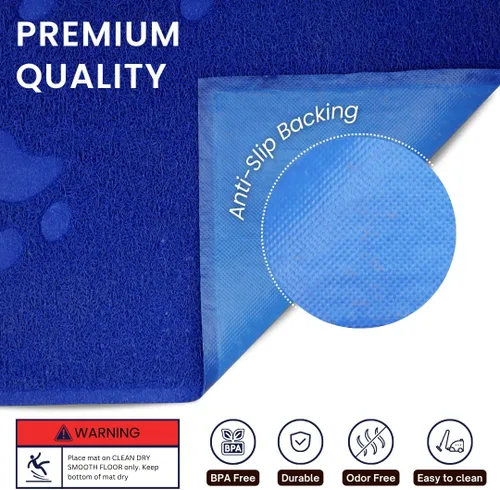 Miniatura 2 de Andalus Tapete Pequeño para Arena de Gatos, Paquete de 1 - Impermeable, Antideslizante y Fácil de Limpiar, Tapete para Caja de Arena de Gatos