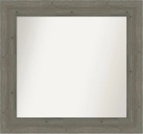 Miniatura 44 de Amanti Art Espejo de baño gris para sobre el fregadero, 27 x 27 pulgadas, espejo de tocador cuadrado gris, marco de madera rústica de campo medio