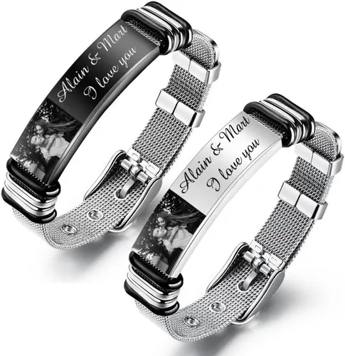 Miniatura 47 de OPALSTOCK Pulseras médicas personalizadas de silicona ajustable para identificación de emergencias, grabado gratuito, 9 pulgadas, resistente al