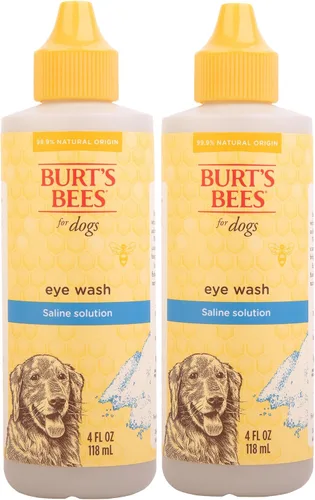 BURT'S BEES FOR PETS Jabón de ojos para perros con solución salina, limpiador suave de ojos para perros y cachorros, enjuague de manchas de lágrimas