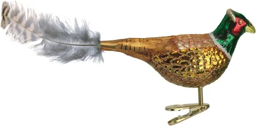 Miniatura 11 de Old World Christmas Baltimore Oriole - Adorno de vidrio soplado para árbol de Navidad, decoración navideña artesanal, colección de clips