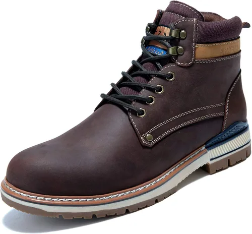 Zapatos de trabajo para hombre, zapatos de vestir Oxford con cordones y suela de goma antideslizante