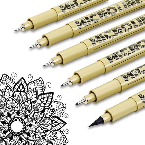 Miniatura 10 de KERIFI Micro-Pen - Bolígrafos de tinta fineliner, paquete de 12 bolígrafos de dibujo de punta fina, impermeables, tinta de archivo, multiliner