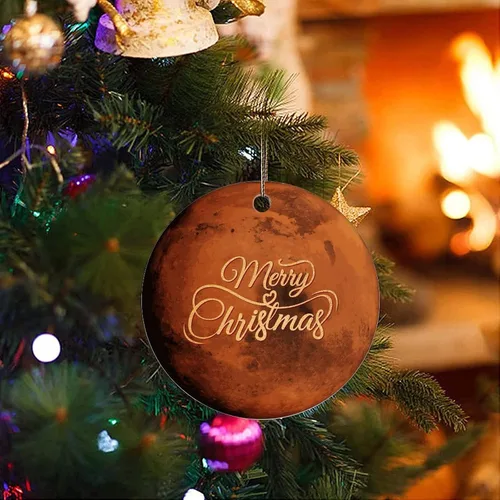 Miniatura 3 de Adornos de recuerdo de Navidad, universo y planetas, adornos de cerámica, adornos de estrella para árbol de Navidad, adornos colgantes de recuerdo