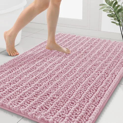 Miniatura 186 de Smiry Alfombras de Baño 24x16 pulgadas, Alfombras de Baño de Chenilla Extra Suaves y Absorbentes, Respaldo de Goma Antideslizante, Lavable a Máquina