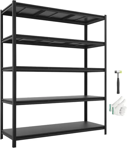 Miniatura 14 de VEVOR Storage Shelves, 5-Tier Adjustable, 2000 lbs Capacity, Heavy Duty Garage Storage Shelving Unit, Metal Utility Rack Shelf, for Kitchen Pantry