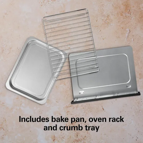 Miniatura 7 de Hamilton Beach Horno tostador de encimera 2 en 1 y tostadora de 2 rebanadas de ranura larga, temporizador de 60 minutos y apagado automático
