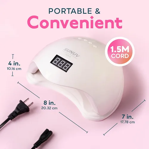 Miniatura 7 de Sunuv 36 W LED UV lámpara secadora de uñas para uñas de gel, Manicura/Pedicura con 10s/30s/60s/99S temporizador y bandeja inferior y pantalla LCD