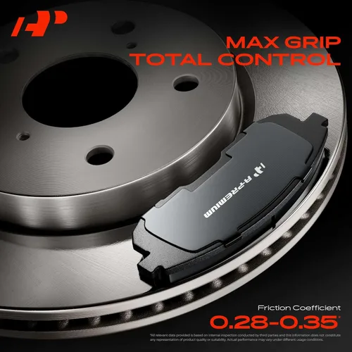 Miniatura 6 de A-Premium Juego de pastillas de freno de cerámica delanteras y traseras compatibles con BMW 330Ci 2001-2006 3.0L, 330i/330xi 2001-2005 3.0L, X3