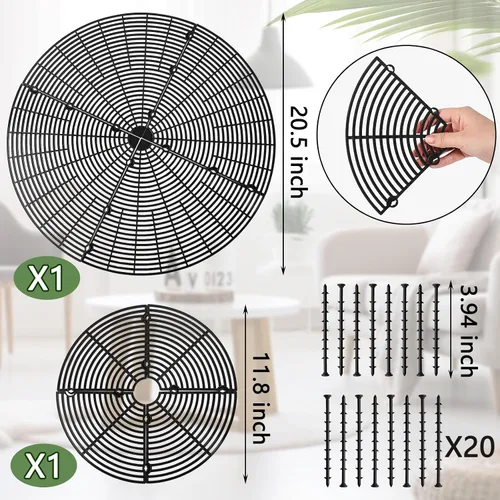 Miniatura 2 de Newtay 2 fundas protectoras de suelo para macetas, protectores de flores cortables contra animales, gatos, ardillas, tapones para excavar plantas